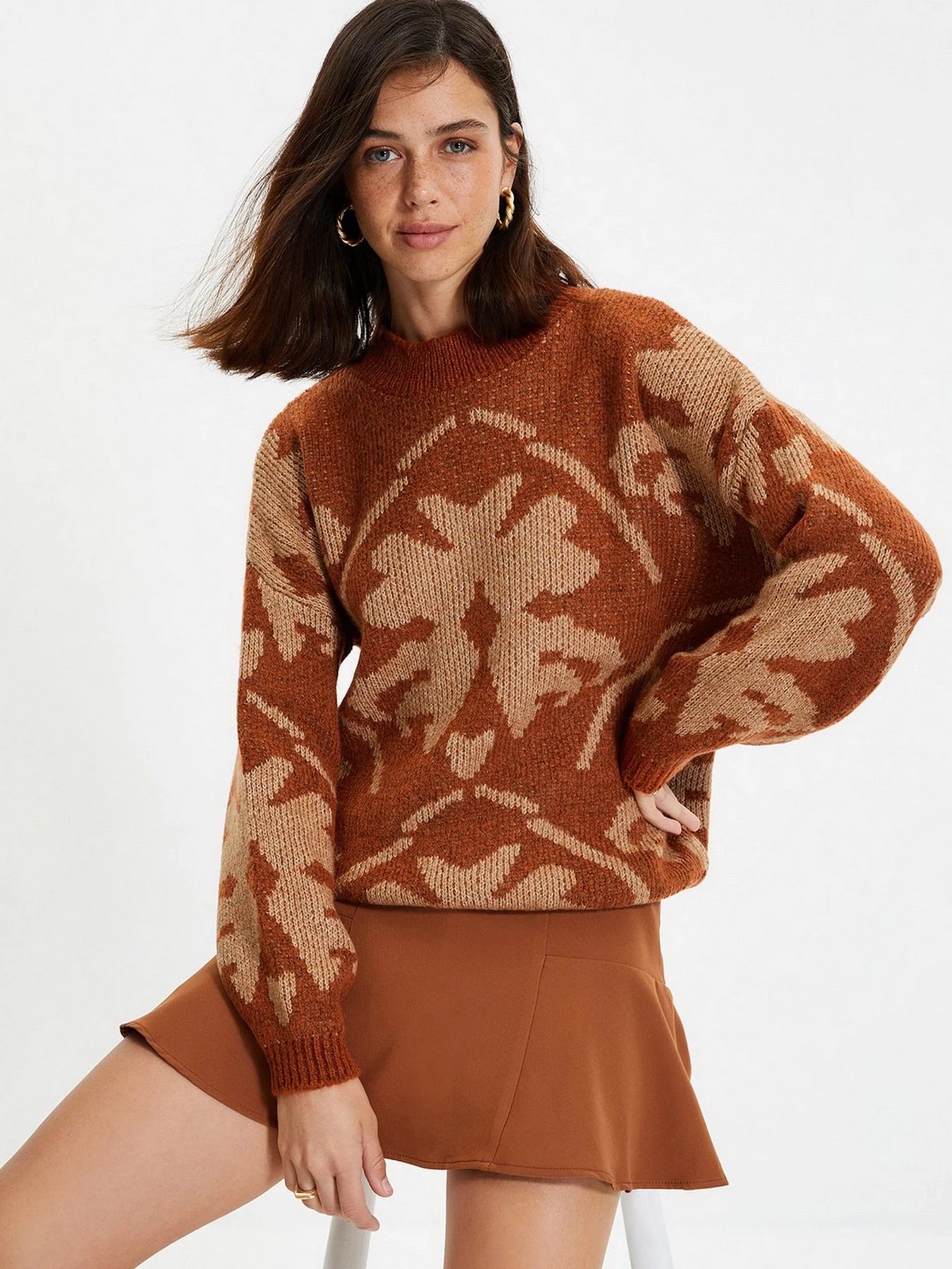 Свитры и кардиганы Trendyol модель TWOAW22KZ1661/Kiremit Свитры и кардиганы Trendyol модель TWOAW22KZ1661/Kiremit Фото