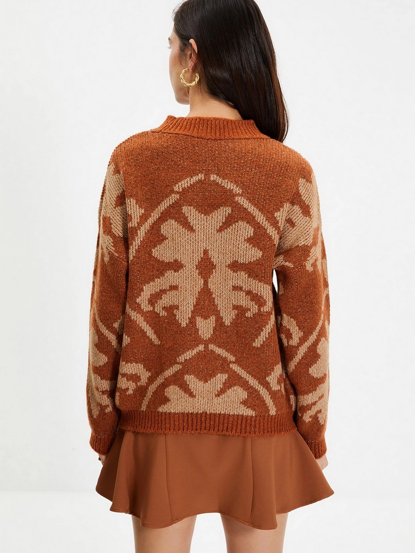 Свитры и кардиганы Trendyol модель TWOAW22KZ1661/Kiremit Свитры и кардиганы Trendyol модель TWOAW22KZ1661/Kiremit Фото