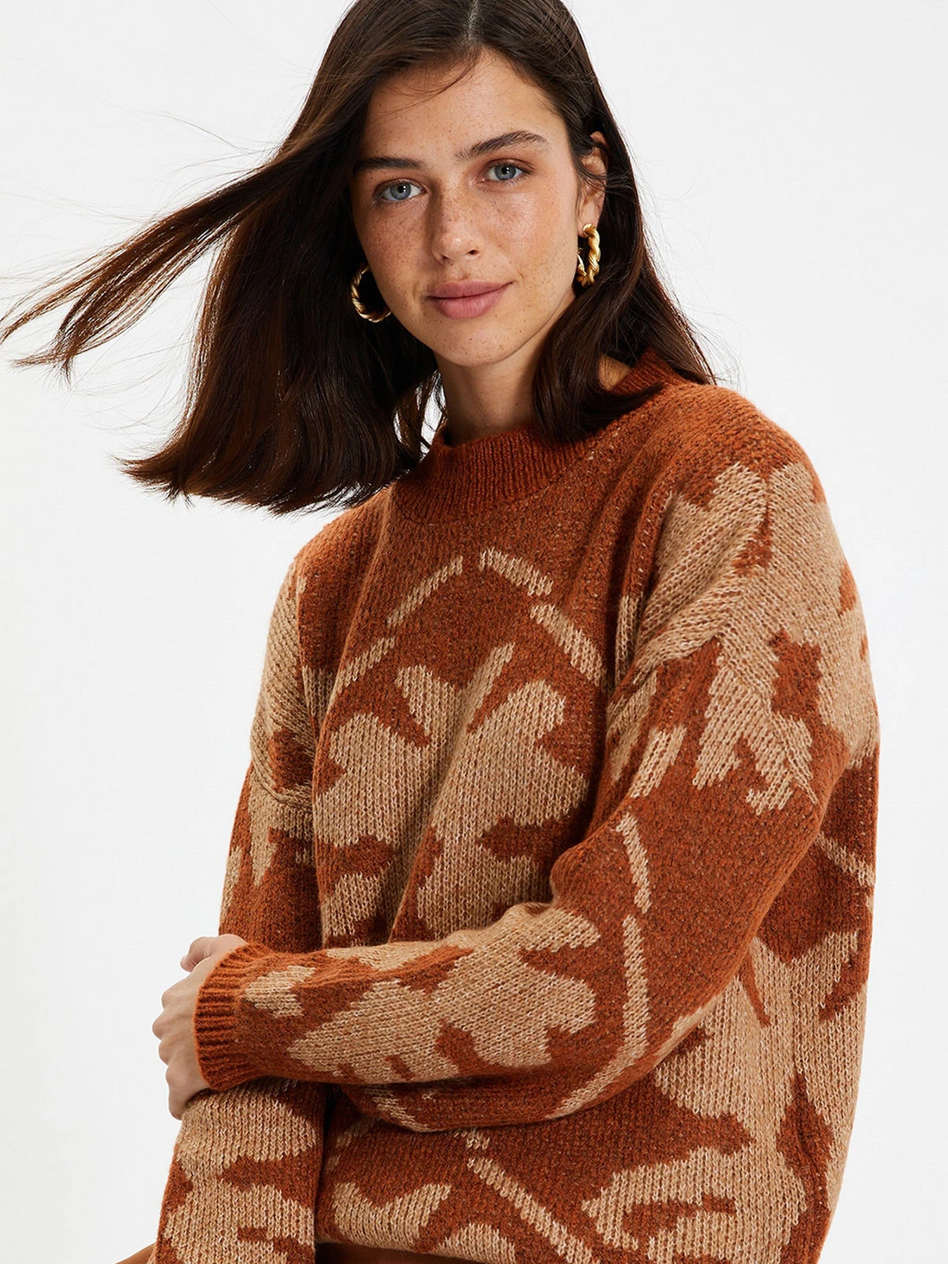 Свитры и кардиганы Trendyol модель TWOAW22KZ1661/Kiremit Свитры и кардиганы Trendyol модель TWOAW22KZ1661/Kiremit Фото