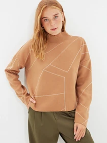 Свитры и кардиганы Trendyol модель TWOAW22KZ1784/Camel Фото
