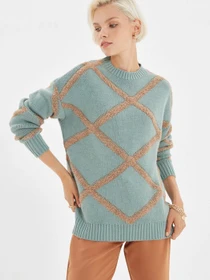 Свитры и кардиганы Trendyol модель TWOAW22KZ1798/Mint Фото