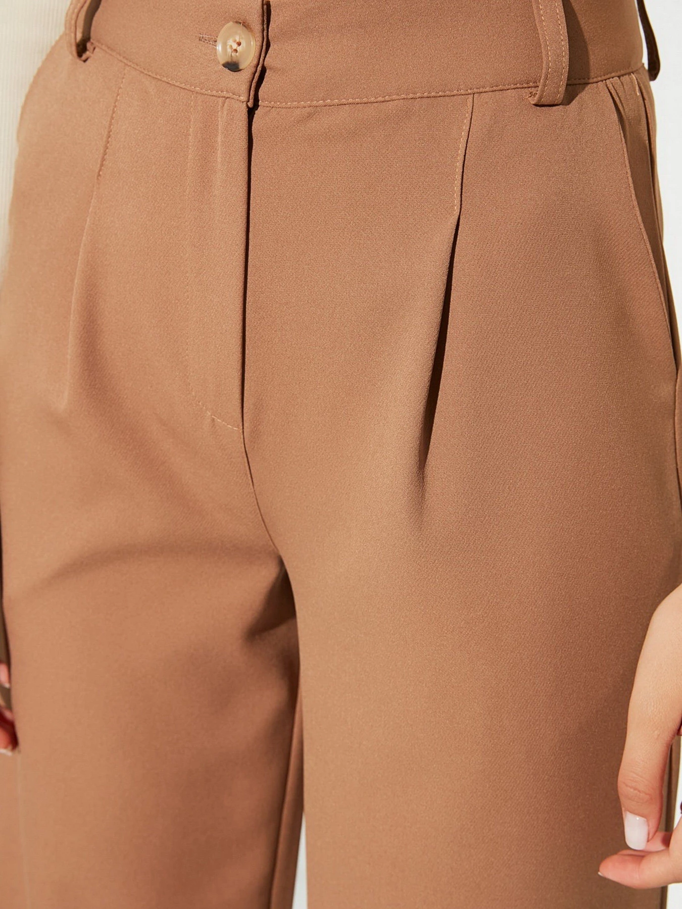 Штани Trendyol модель TWOAW22PL0154/Kahverengi Штани Trendyol модель TWOAW22PL0154/Kahverengi Фото