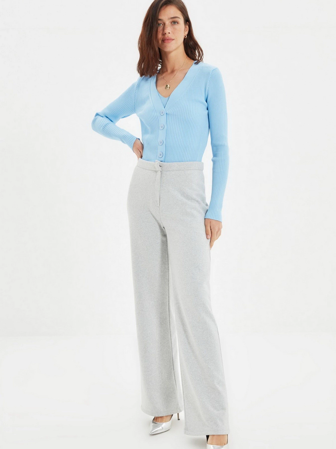 Штани Trendyol модель TWOAW22PL0176/Gri Фото