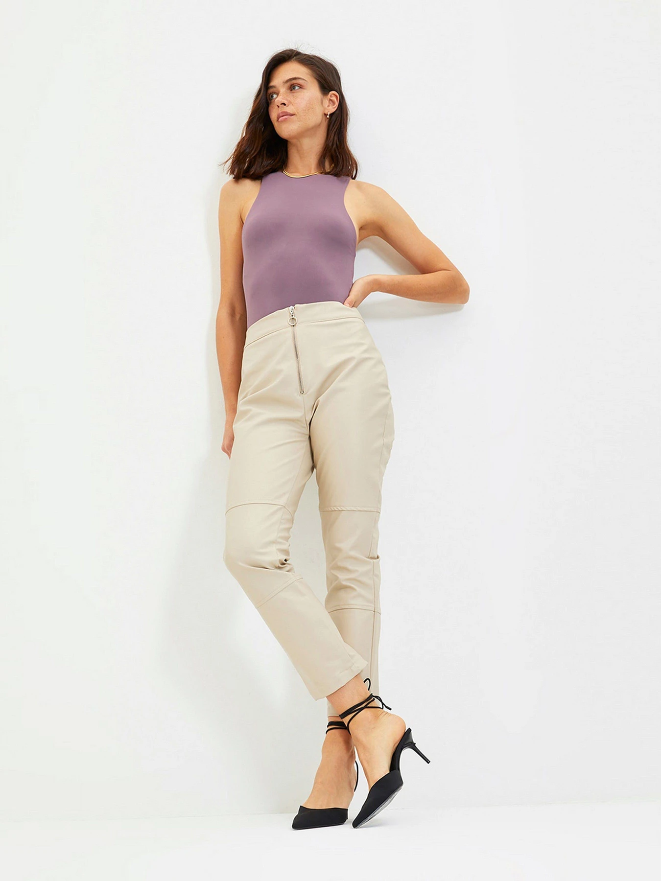 Штани Trendyol модель TWOAW22PL0180/Bej Фото