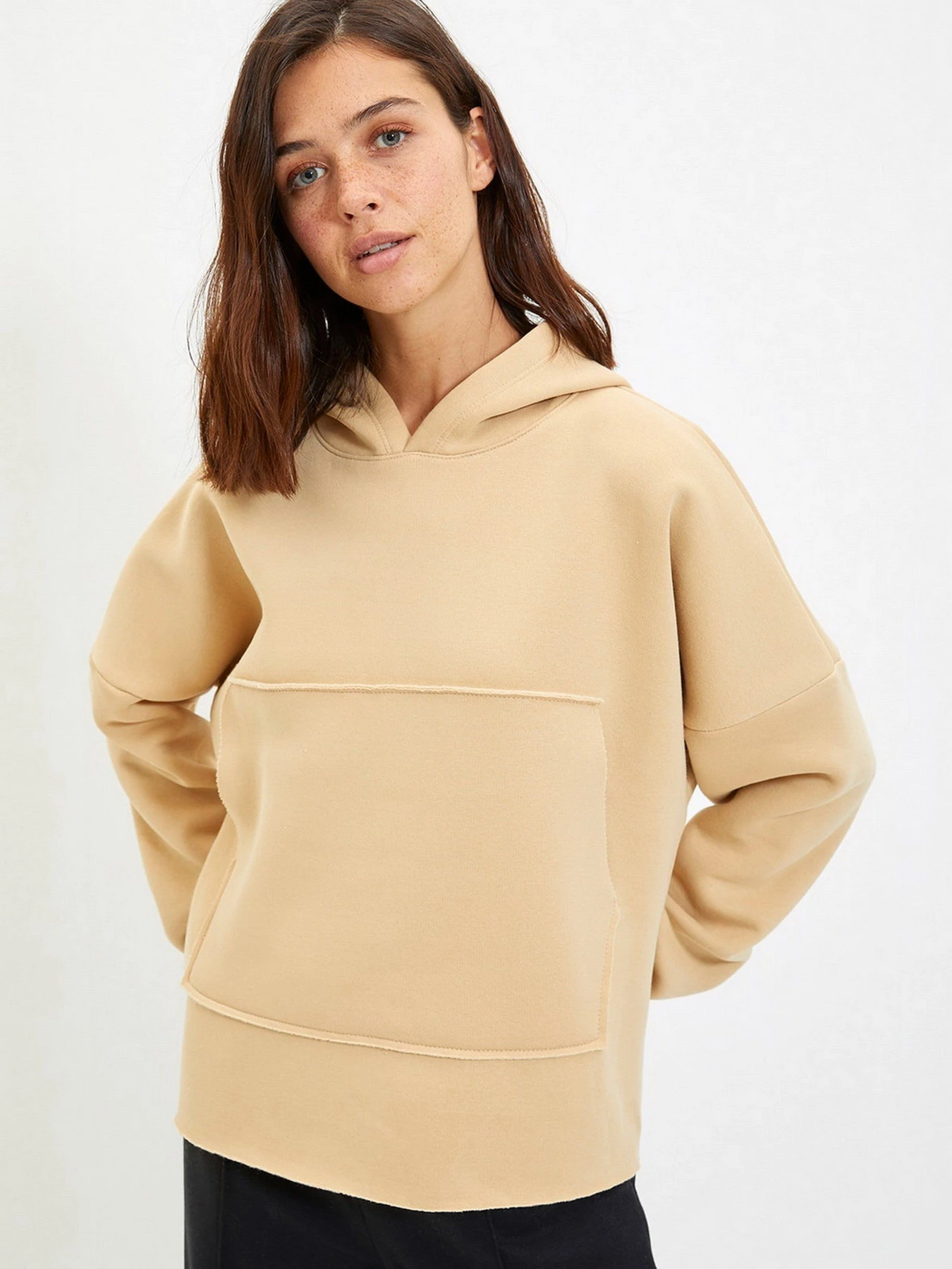 Худи и свитшоты Trendyol модель TWOAW22SW0885/Camel Худи и свитшоты Trendyol модель TWOAW22SW0885/Camel Фото