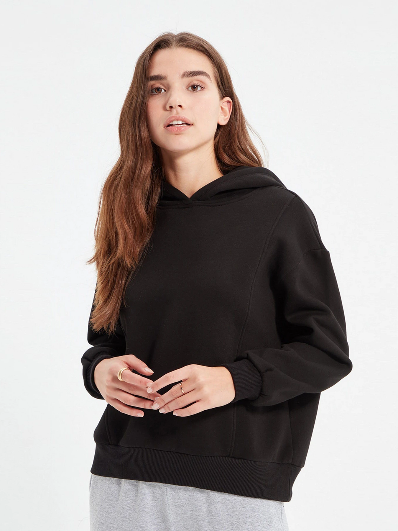 Худи и свитшоты Trendyol модель TWOAW22SW0939/Siyah Худи и свитшоты Trendyol модель TWOAW22SW0939/Siyah Фото