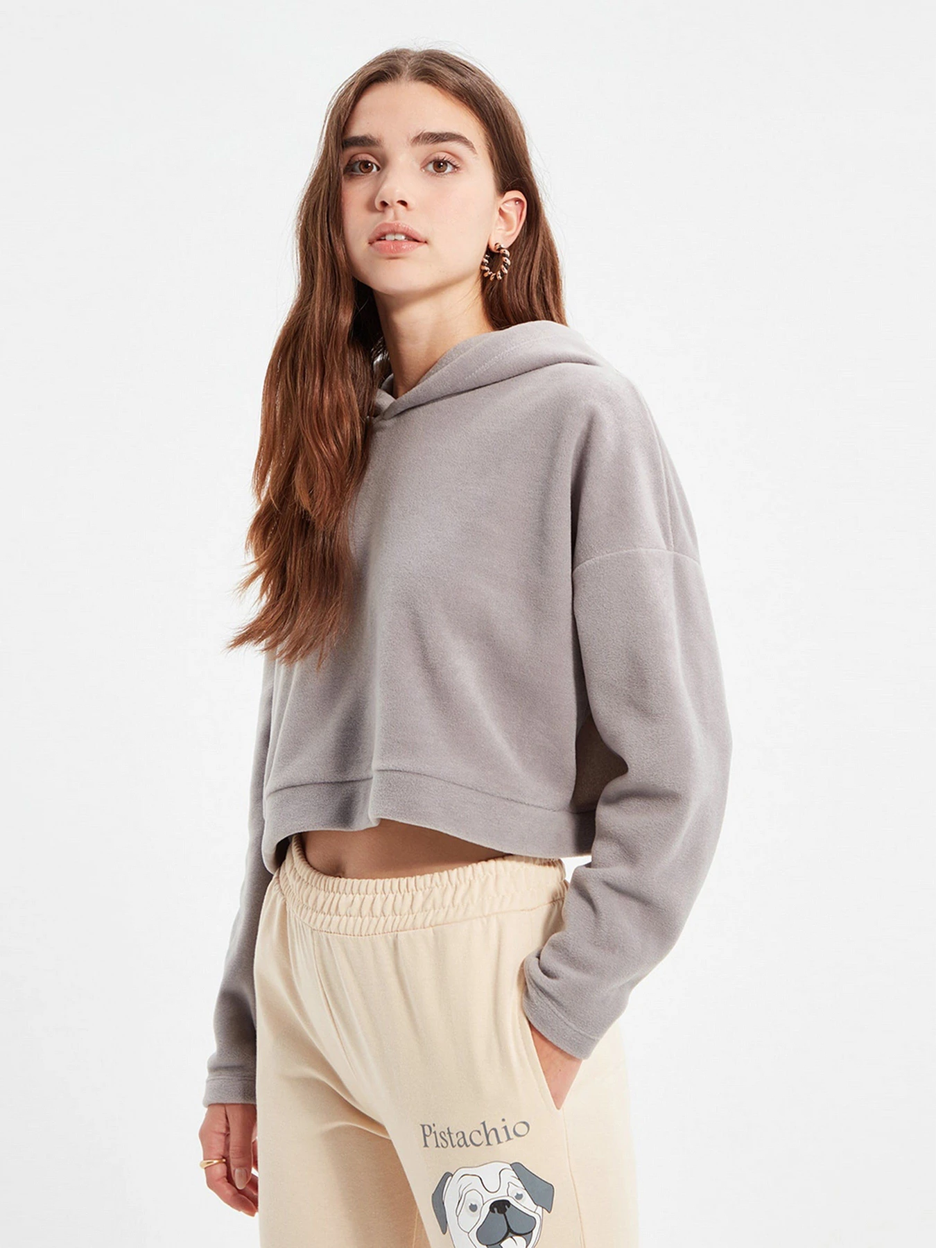 Худи и свитшоты Trendyol модель TWOAW22SW1193/Gri Худи и свитшоты Trendyol модель TWOAW22SW1193/Gri Фото