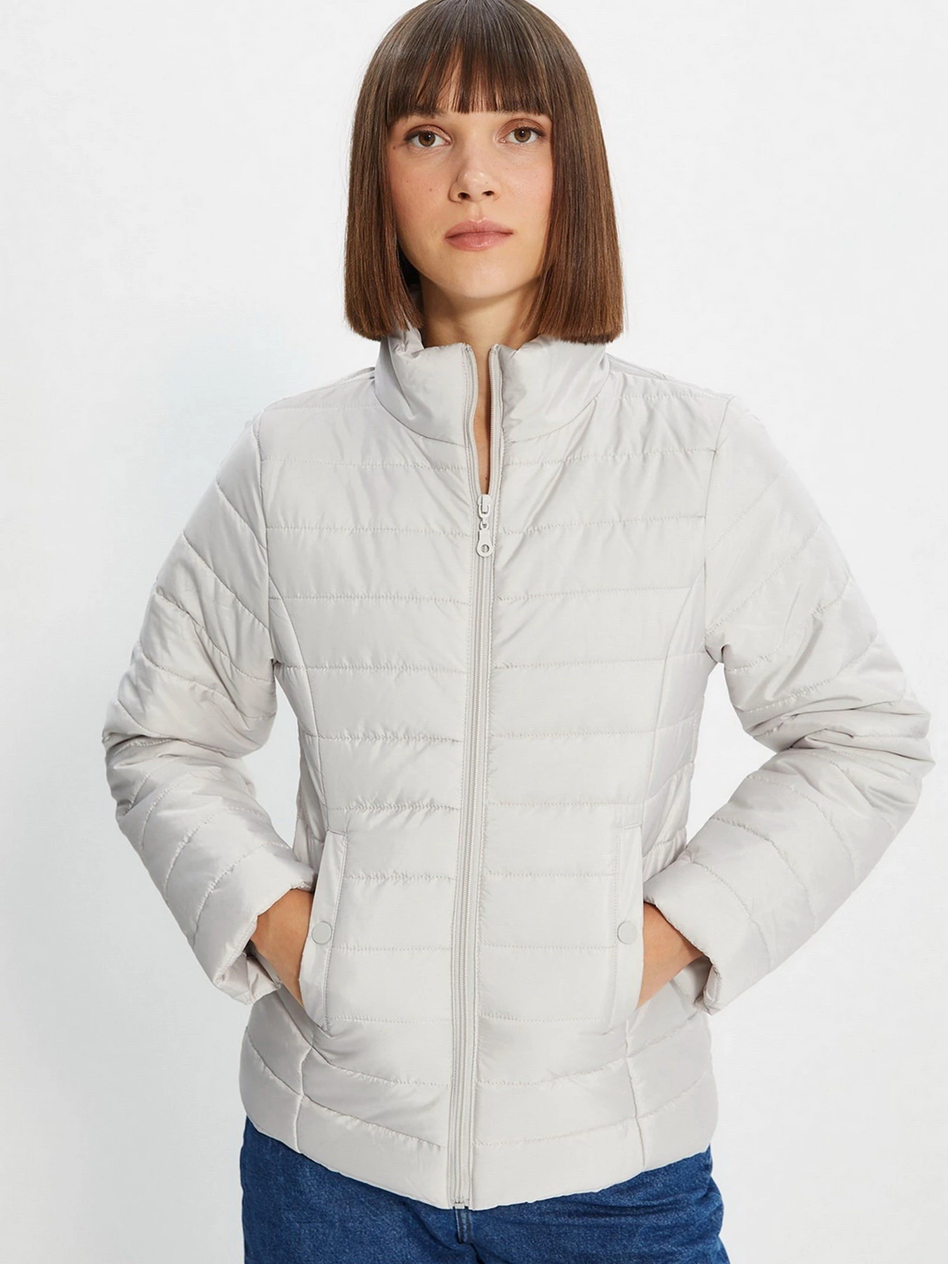 Куртки и дубленки Trendyol модель TWOAW22MO0101/Gri Куртки и дубленки Trendyol модель TWOAW22MO0101/Gri Фото