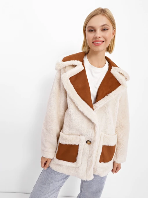 Куртки и дубленки Trendyol модель TWOAW22KB0073/Ekru Фото