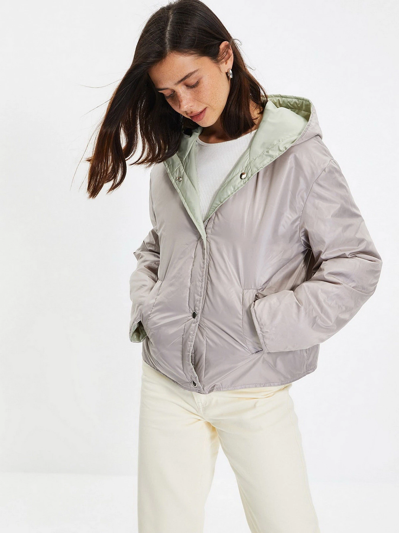 Куртки и дубленки Trendyol модель TWOAW22MO0341/Mint Фото