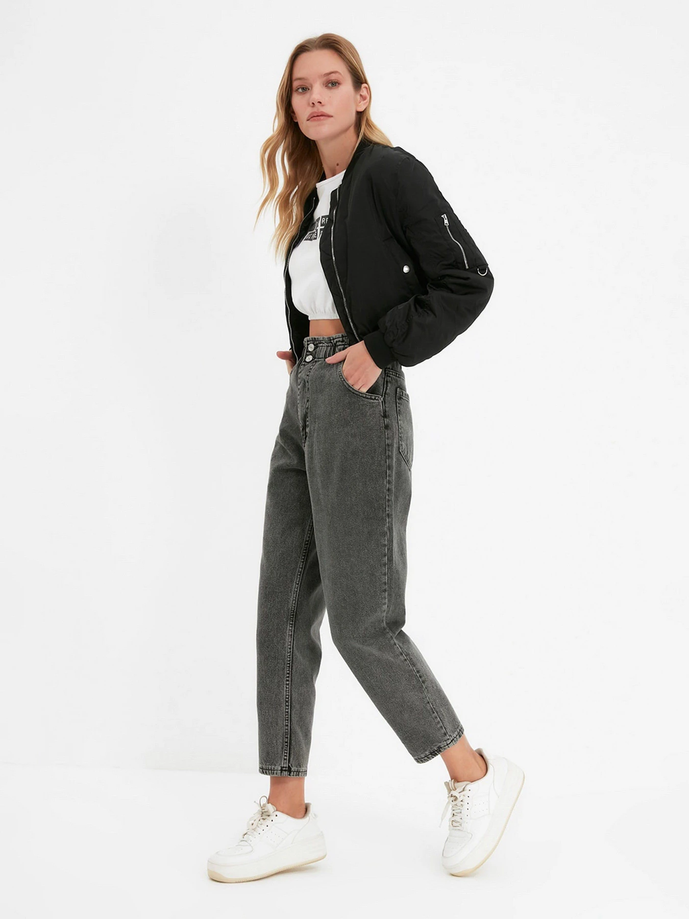 Джинси Trendyol Mom модель TWOAW22JE0793/Antrasit Фото