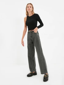 Джинси Trendyol Wide Leg модель TWOAW22JE0794/Antrasit Фото