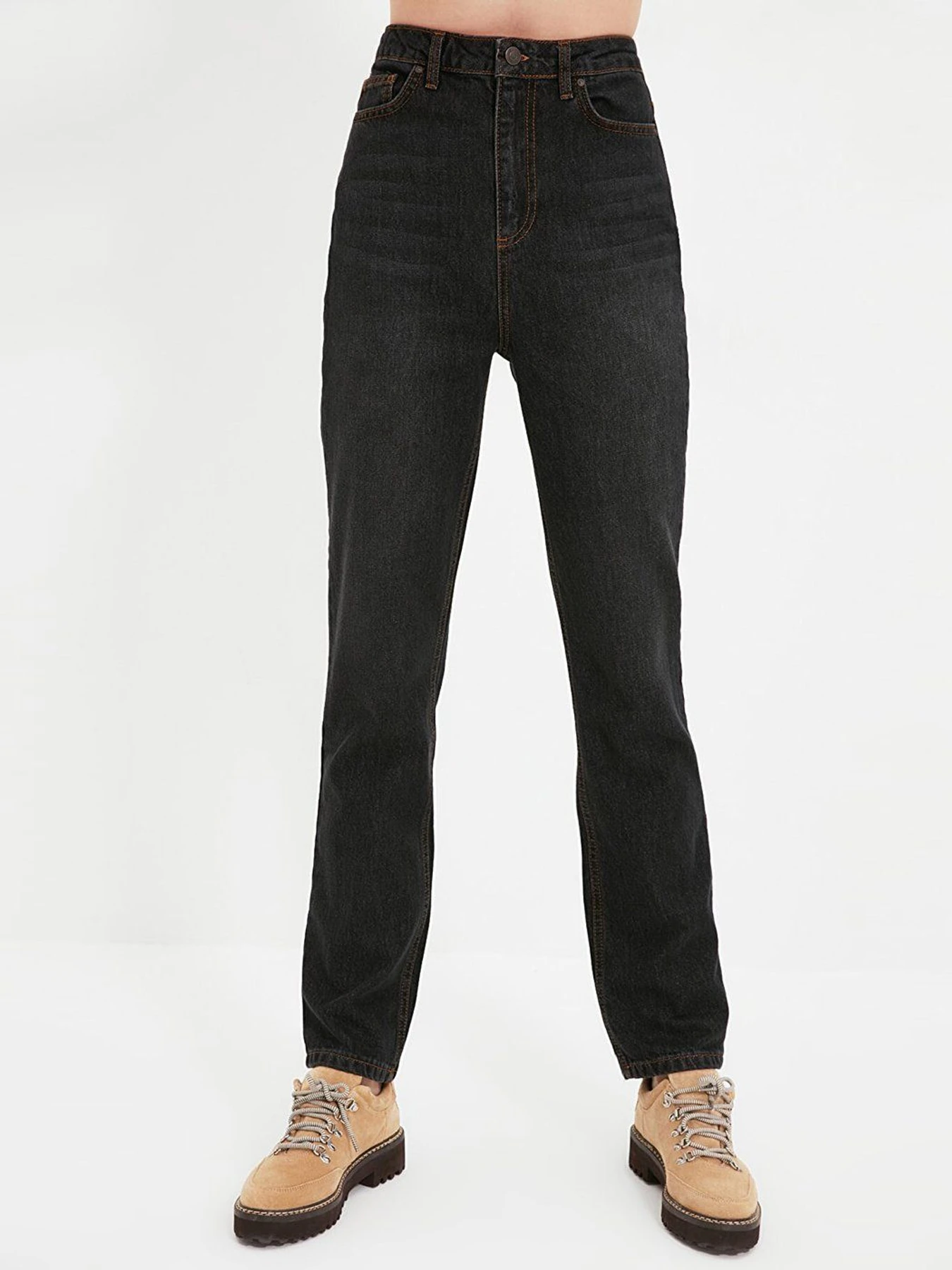 Джинсы Trendyol Bootcut модель TWOAW22JE0643/Siyah Джинсы Trendyol Bootcut модель TWOAW22JE0643/Siyah Фото