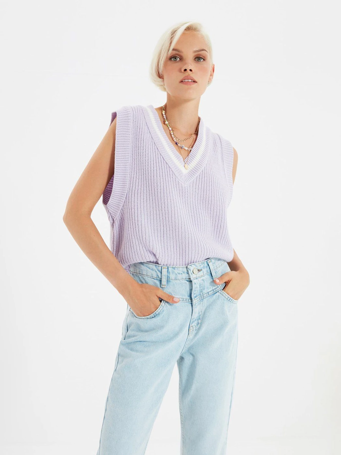 Джинси Trendyol Mom модель TWOAW22JE0186/Acik Mavi Джинси Trendyol Mom модель TWOAW22JE0186/Acik Mavi Фото