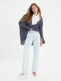Джинси Trendyol Wide Leg модель TWOAW22JE0457/Acik Mavi Фото