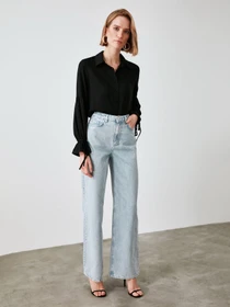 Джинси Trendyol Wide Leg модель TWOAW21JE0573/Gri Фото