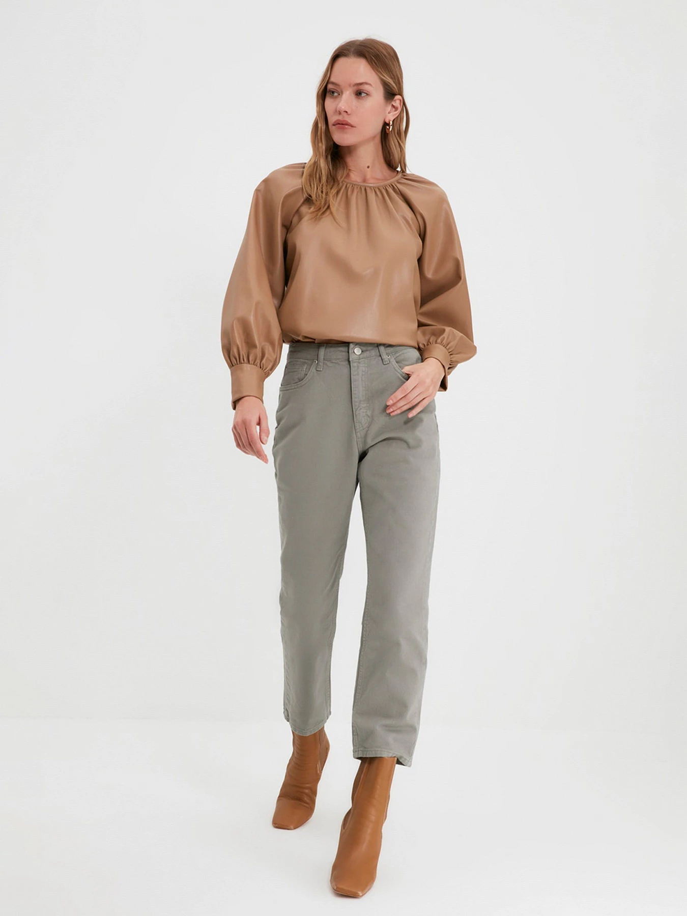 Джинси Trendyol Straight модель TWOAW22JE1073/Gri Джинси Trendyol Straight модель TWOAW22JE1073/Gri Фото