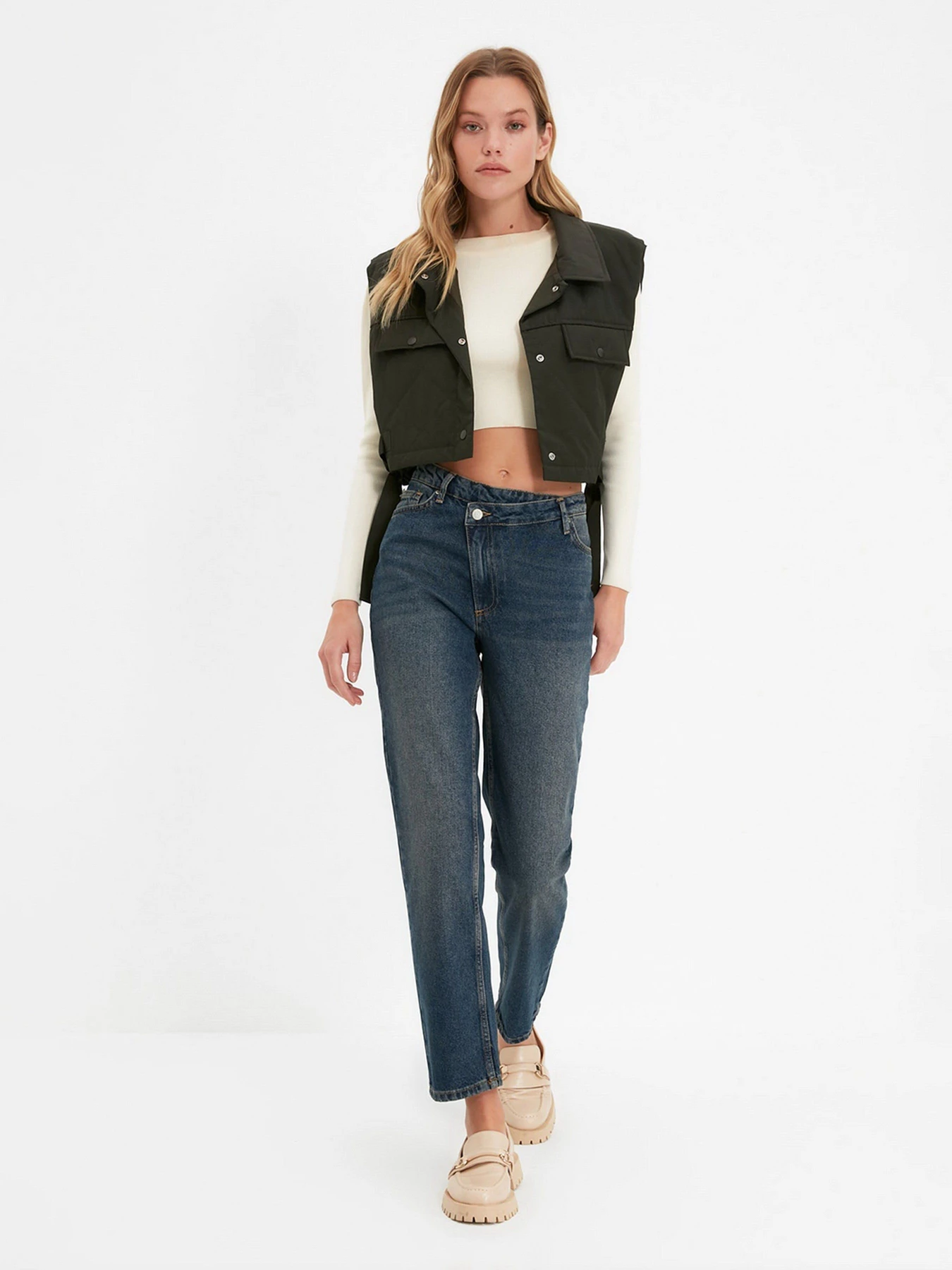 Джинси Trendyol Bootcut модель TWOAW22JE1057/Indigo Фото