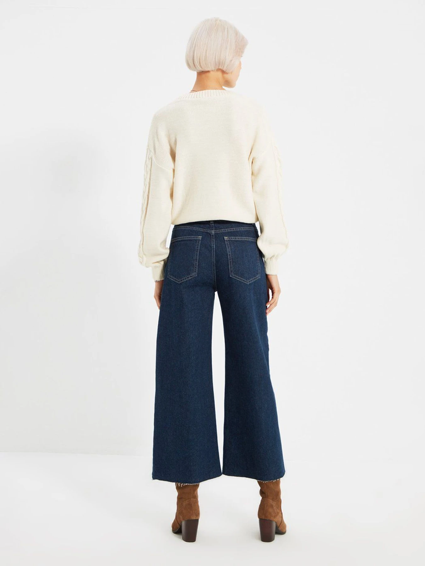 Джинси Trendyol Culotte модель TWOAW22JE0589/Lacivert Джинси Trendyol Culotte модель TWOAW22JE0589/Lacivert Фото