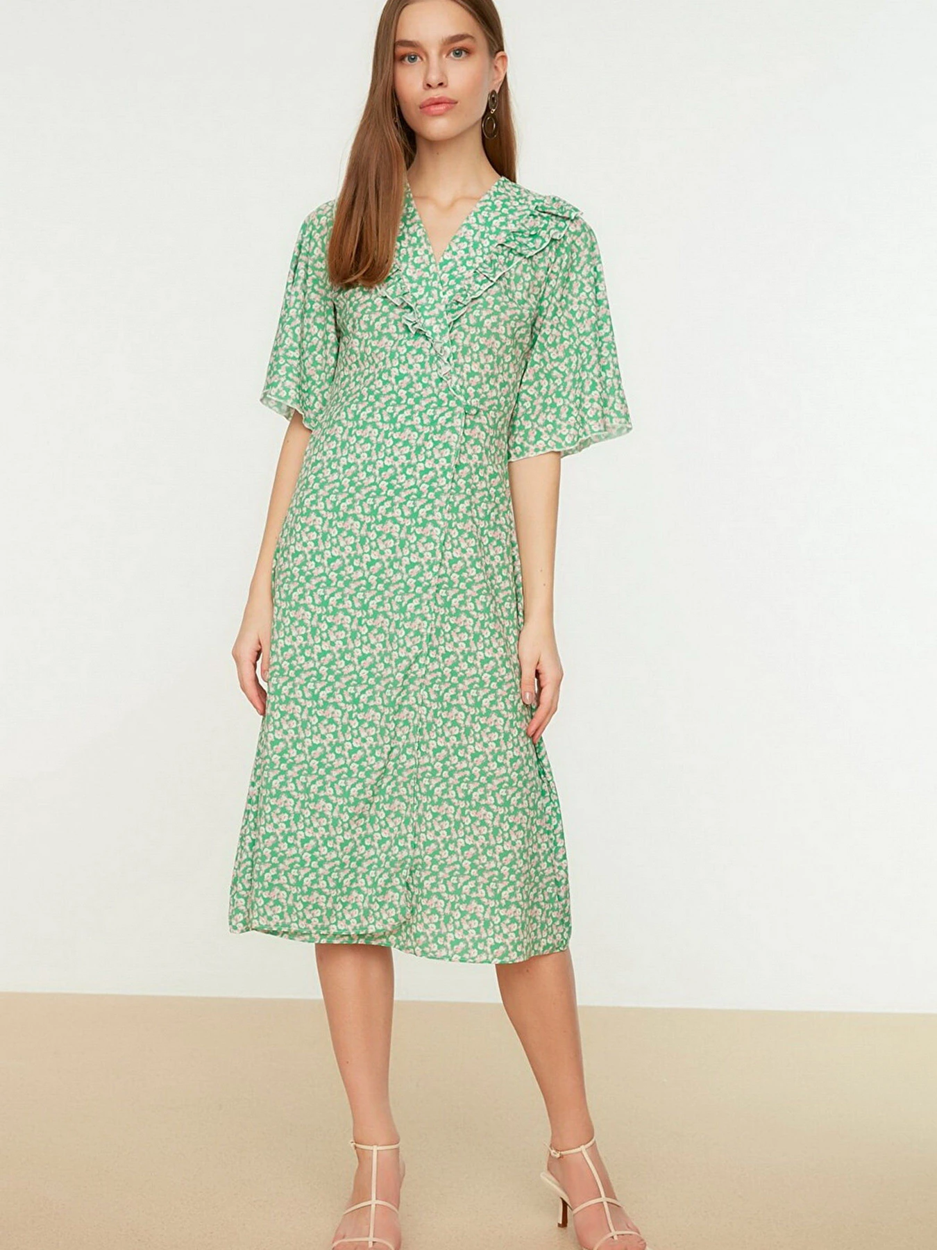 Платья Trendyol модель TWOSS22EL0072/Yesil Платья Trendyol модель TWOSS22EL0072/Yesil Фото