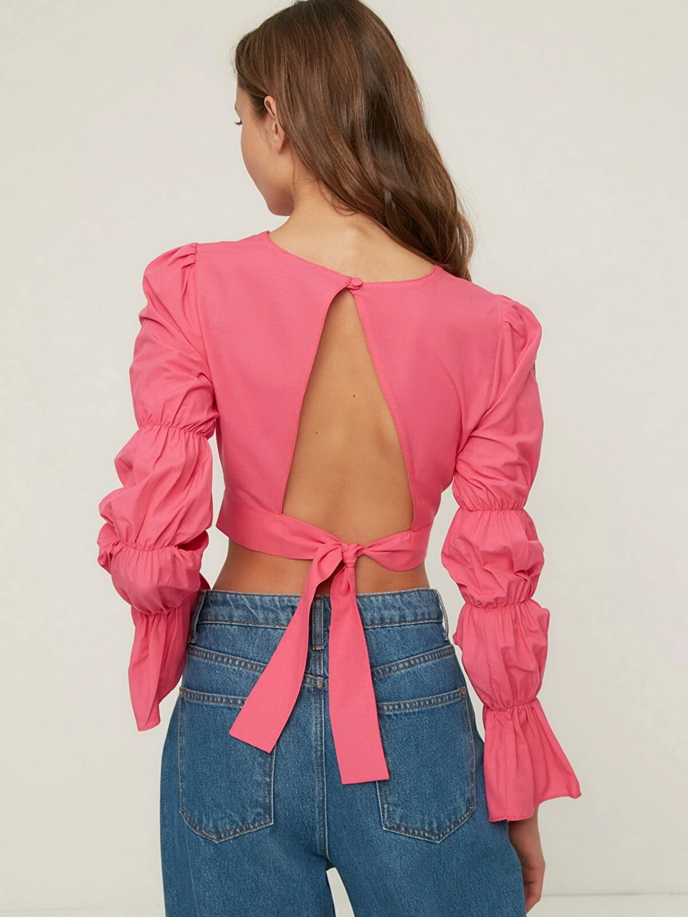 Рубашки Trendyol модель TWOSS22BZ0052/Fusya Рубашки Trendyol модель TWOSS22BZ0052/Fusya Фото
