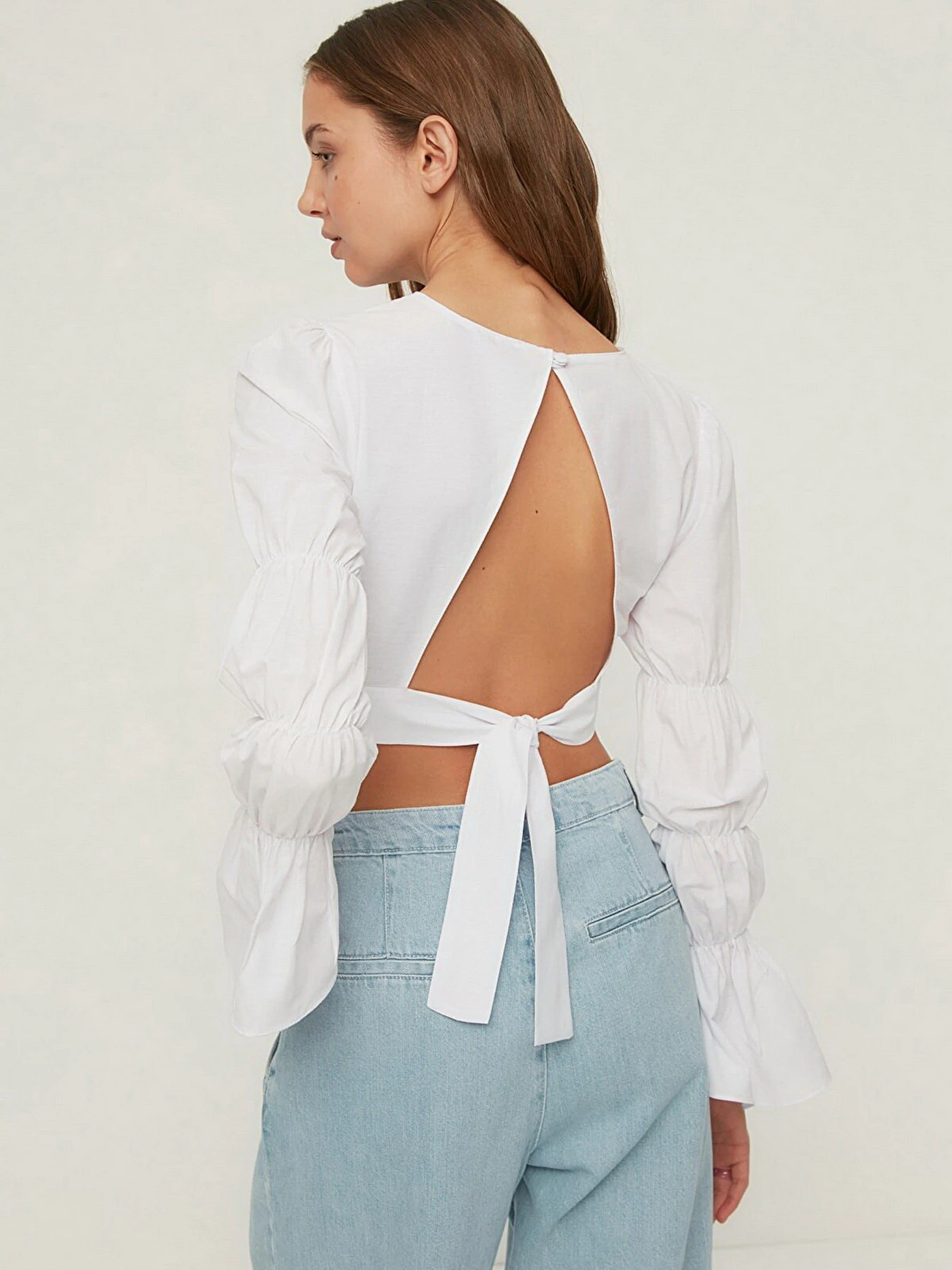 Рубашки Trendyol модель TWOSS22BZ0052/Ekru Рубашки Trendyol модель TWOSS22BZ0052/Ekru Фото