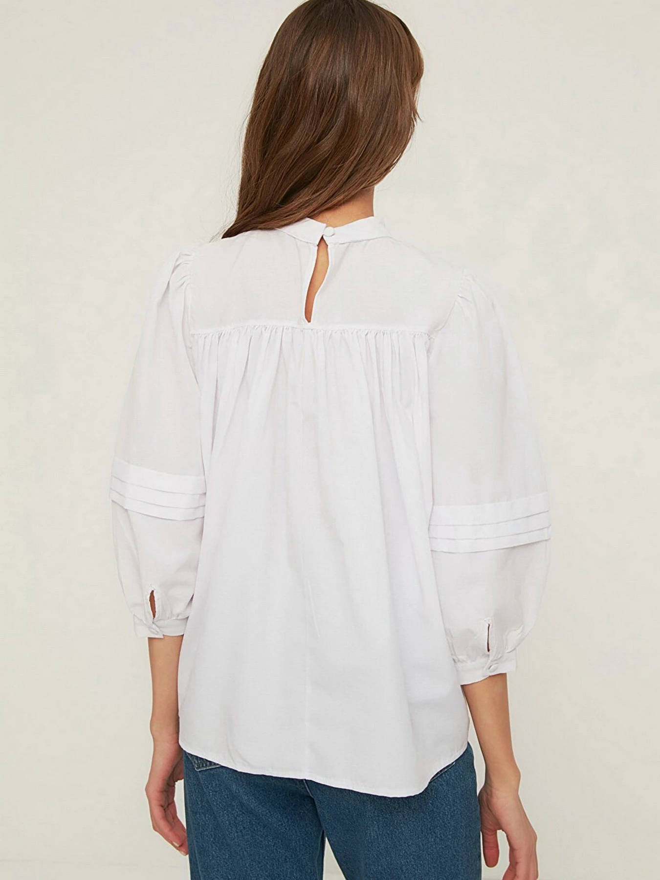Рубашки Trendyol модель TWOSS22BZ0203/Ekru Рубашки Trendyol модель TWOSS22BZ0203/Ekru Фото