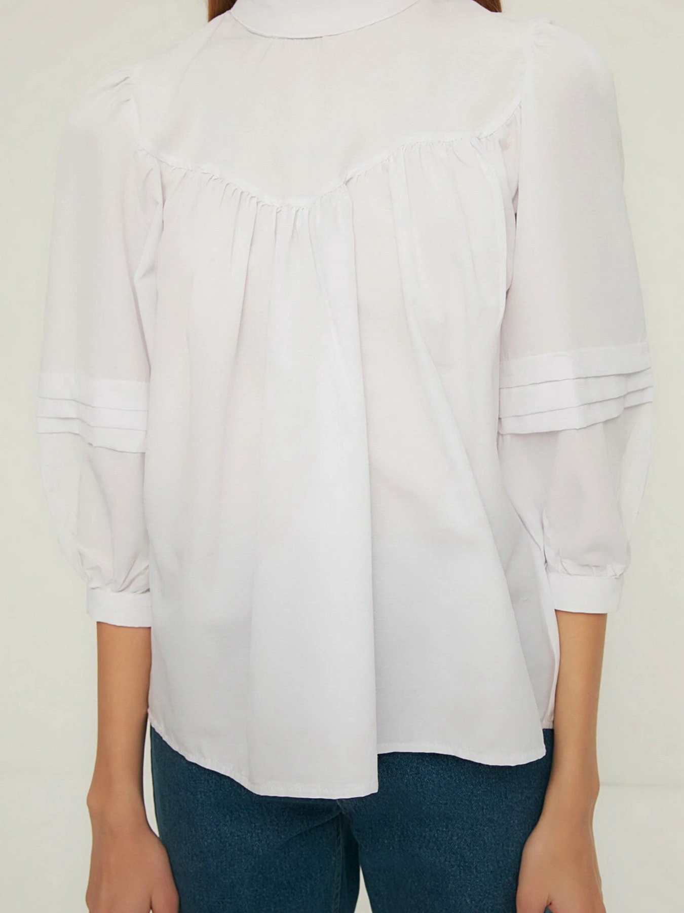 Рубашки Trendyol модель TWOSS22BZ0203/Ekru Рубашки Trendyol модель TWOSS22BZ0203/Ekru Фото
