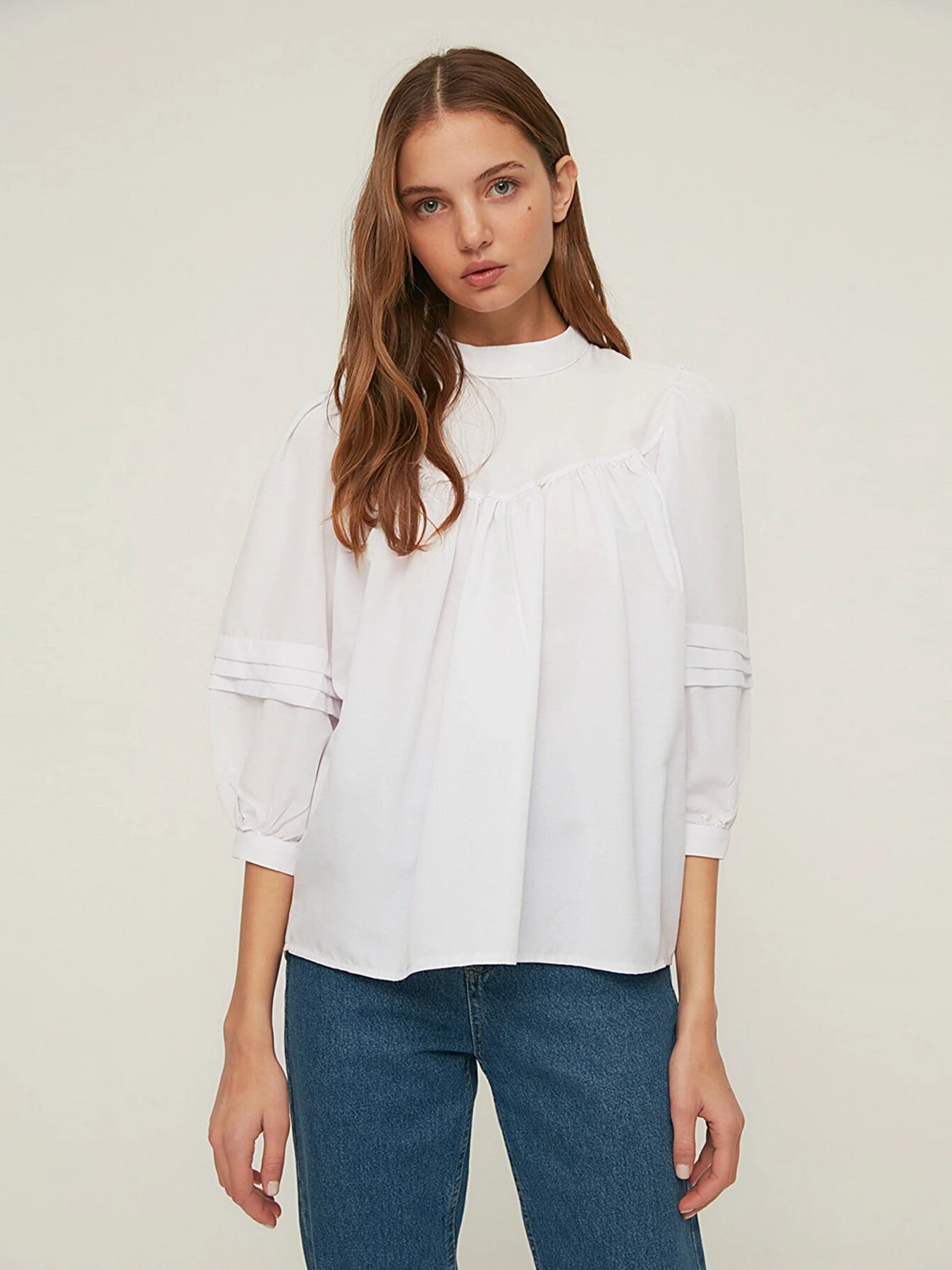 Рубашки Trendyol модель TWOSS22BZ0203/Ekru Рубашки Trendyol модель TWOSS22BZ0203/Ekru Фото