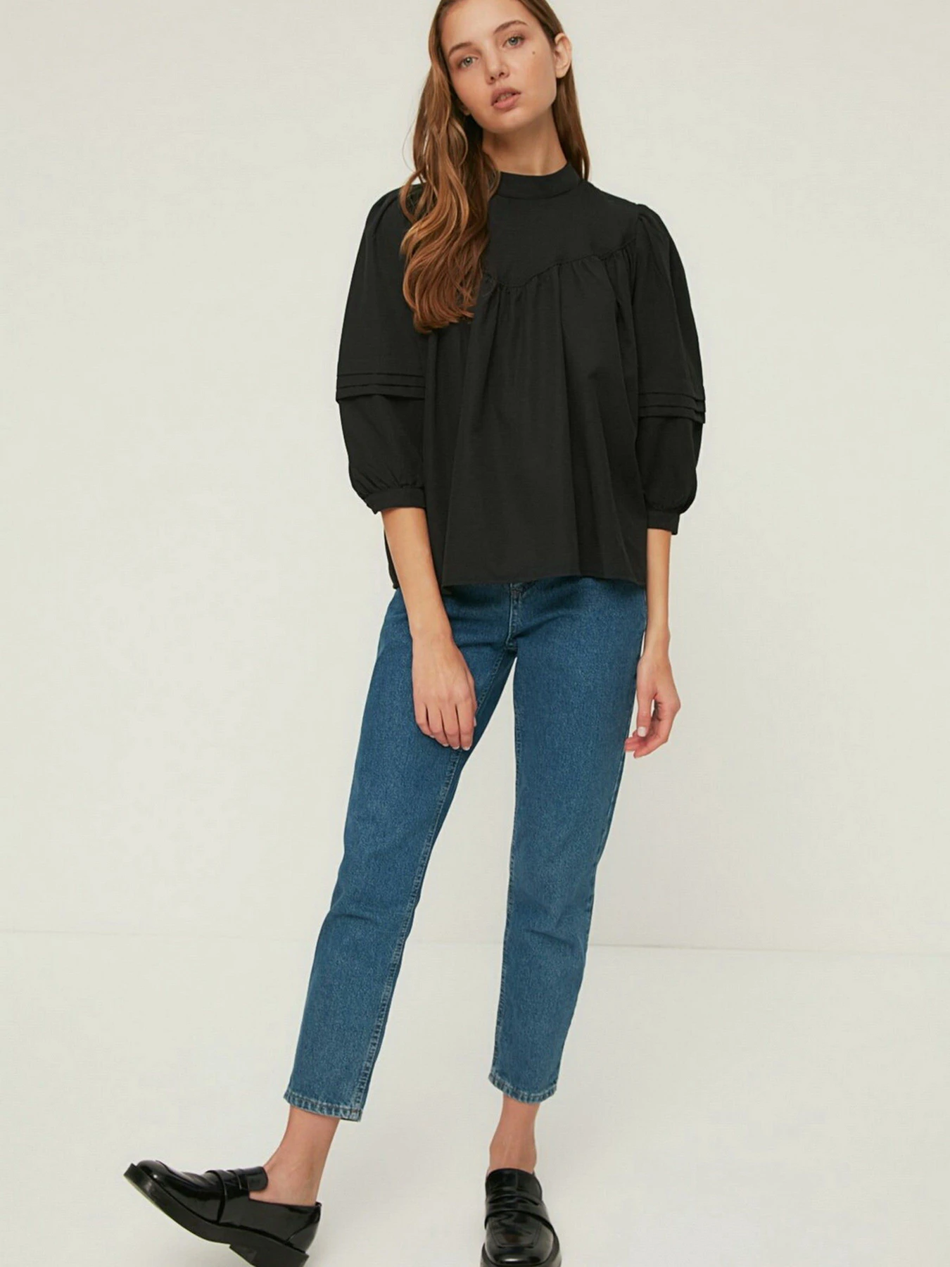 Рубашки Trendyol модель TWOSS22BZ0203/Siyah Рубашки Trendyol модель TWOSS22BZ0203/Siyah Фото