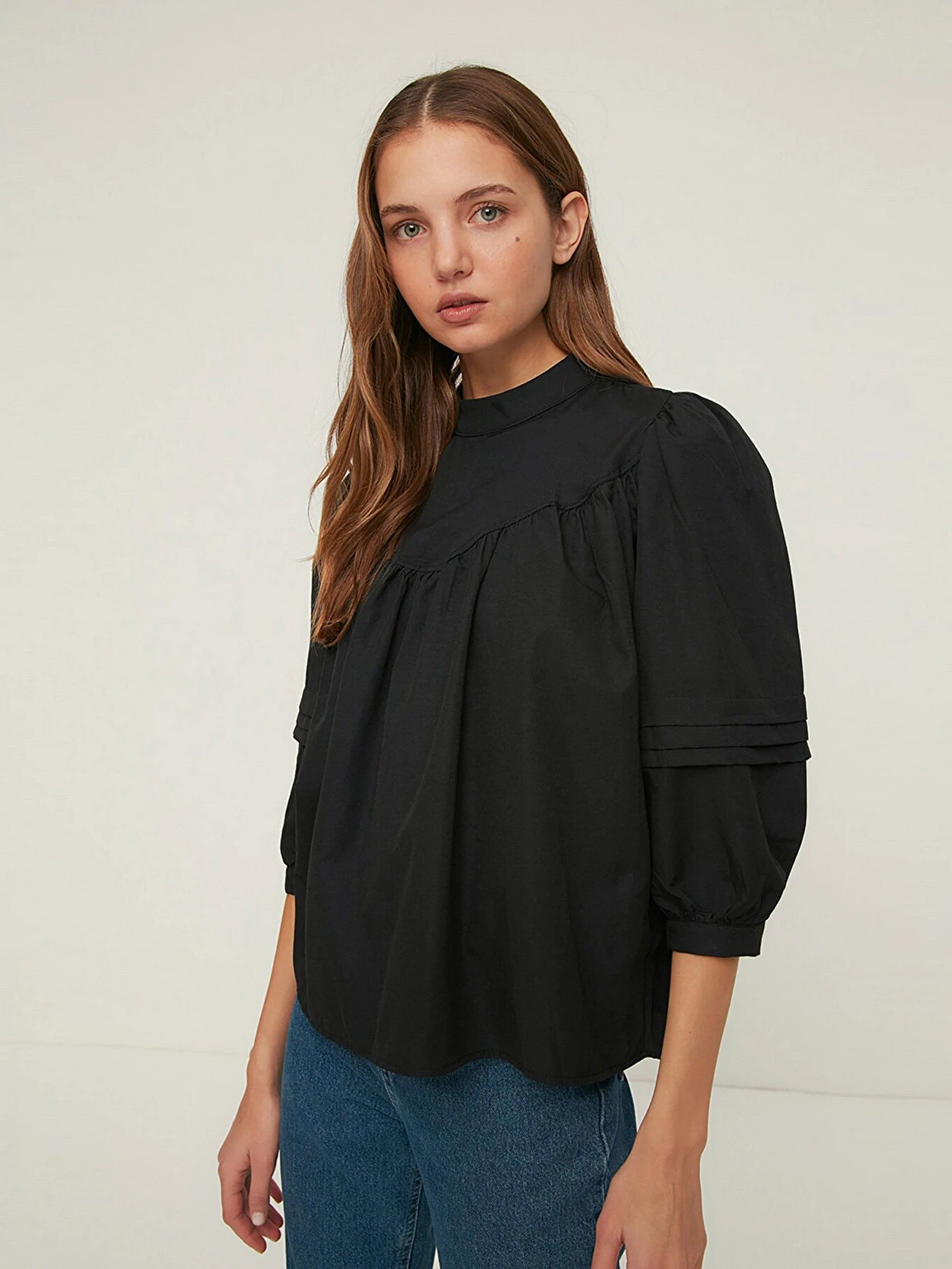 Рубашки Trendyol модель TWOSS22BZ0203/Siyah Рубашки Trendyol модель TWOSS22BZ0203/Siyah Фото