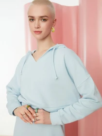 Худи и свитшоты Trendyol модель TWOSS22SW0076/Acik Mavi Фото