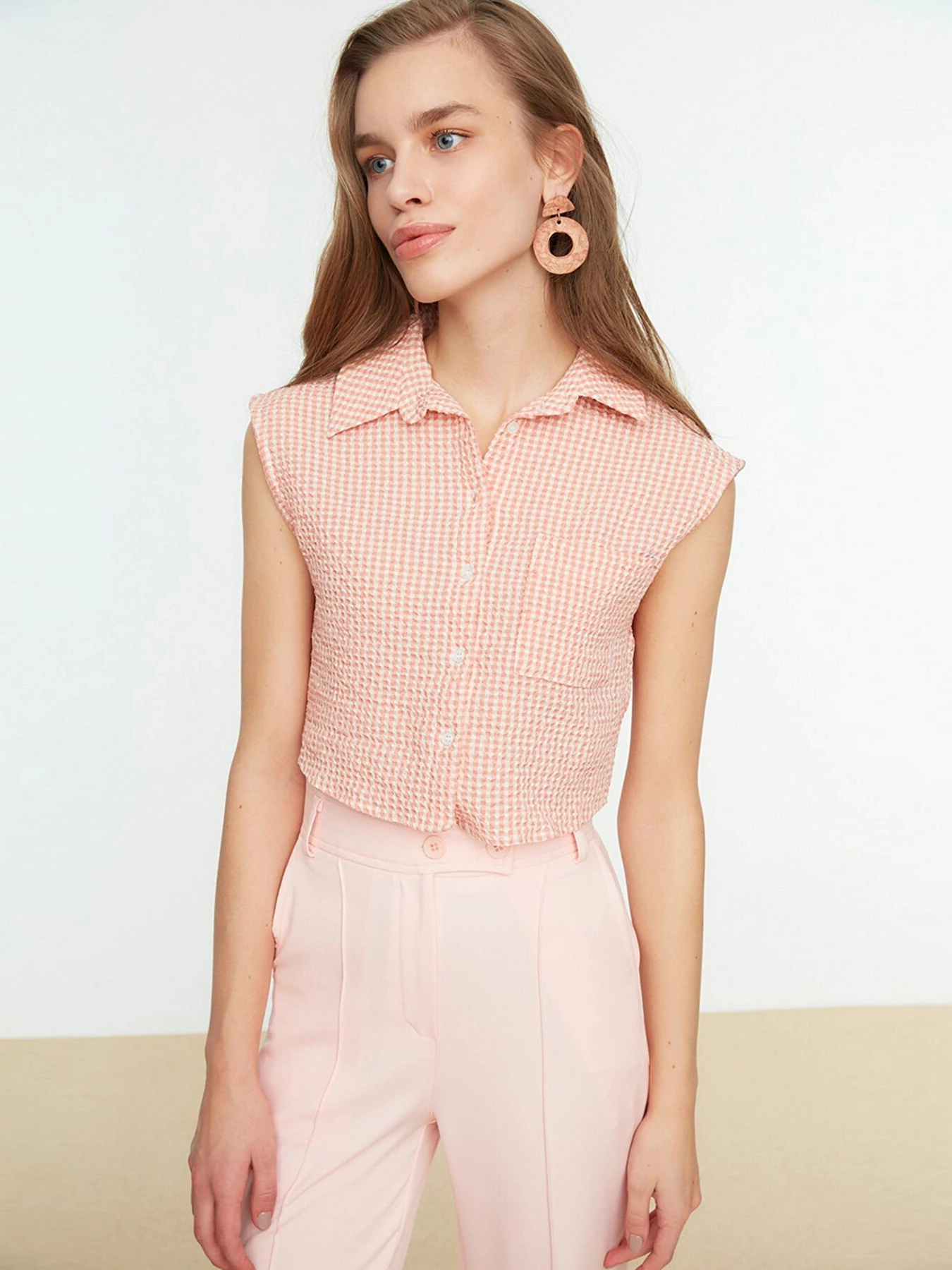 Футболки и поло Trendyol модель TWOSS22GO0133/Turuncu Футболки и поло Trendyol модель TWOSS22GO0133/Turuncu Фото