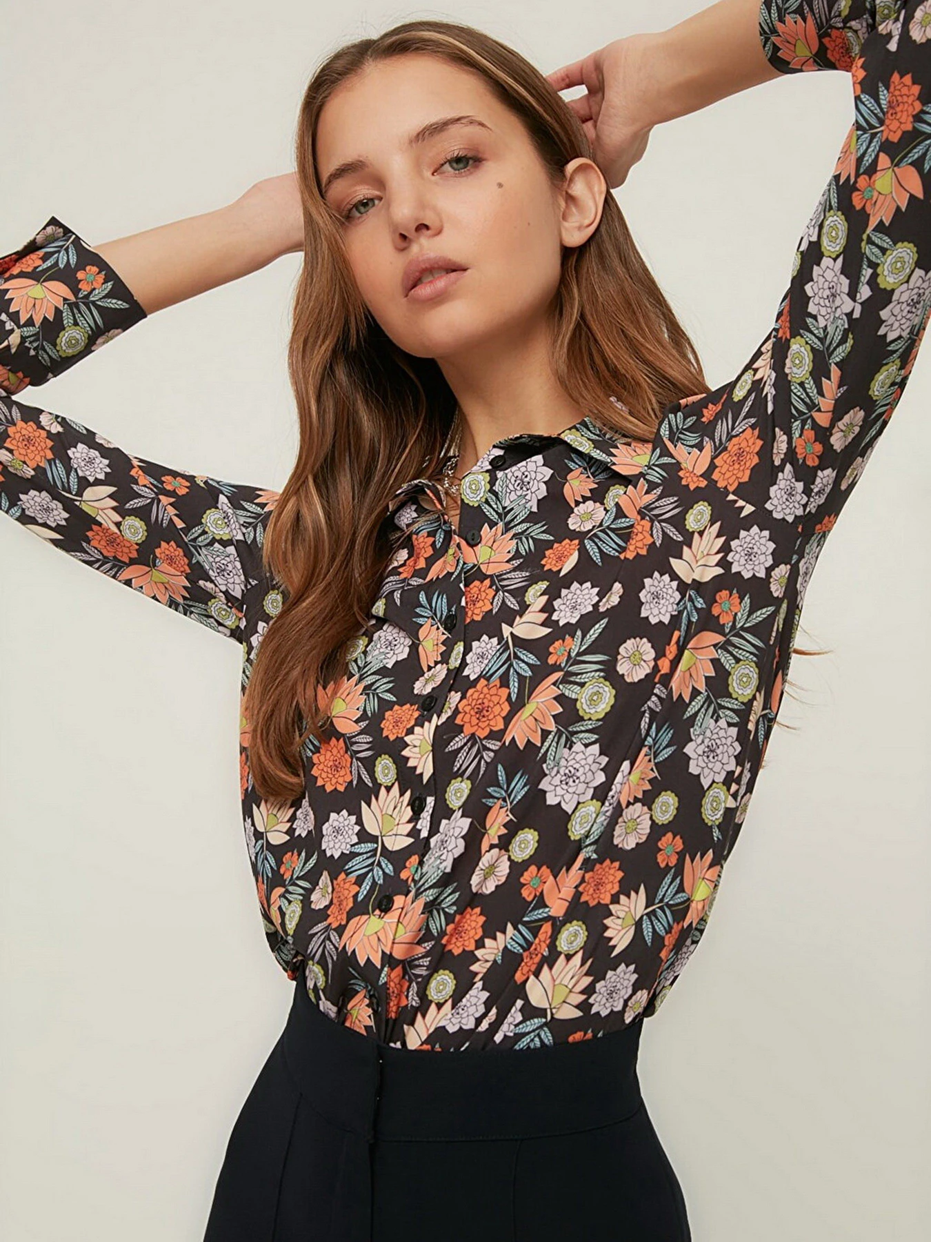 Рубашки Trendyol модель TWOSS22GO0196/Siyah Фото