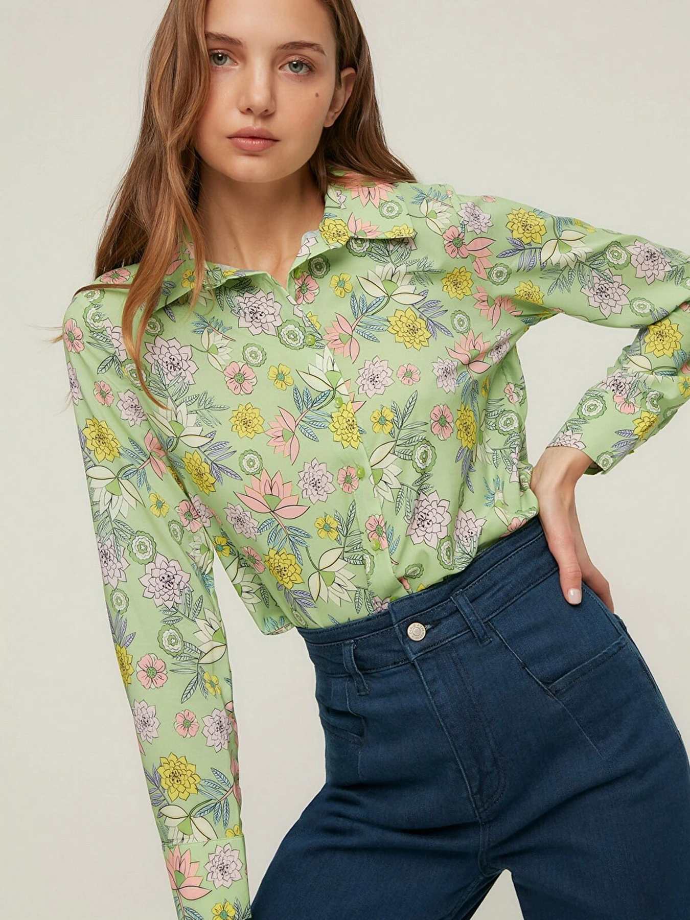 Рубашки Trendyol модель TWOSS22GO0196/Yesil Рубашки Trendyol модель TWOSS22GO0196/Yesil Фото