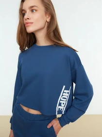 Худі та світшоти Trendyol модель TWOSS22SW0102/Indigo Фото