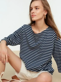 Худи и свитшоты Trendyol модель TWOSS22BZ0691/Lacivert Фото