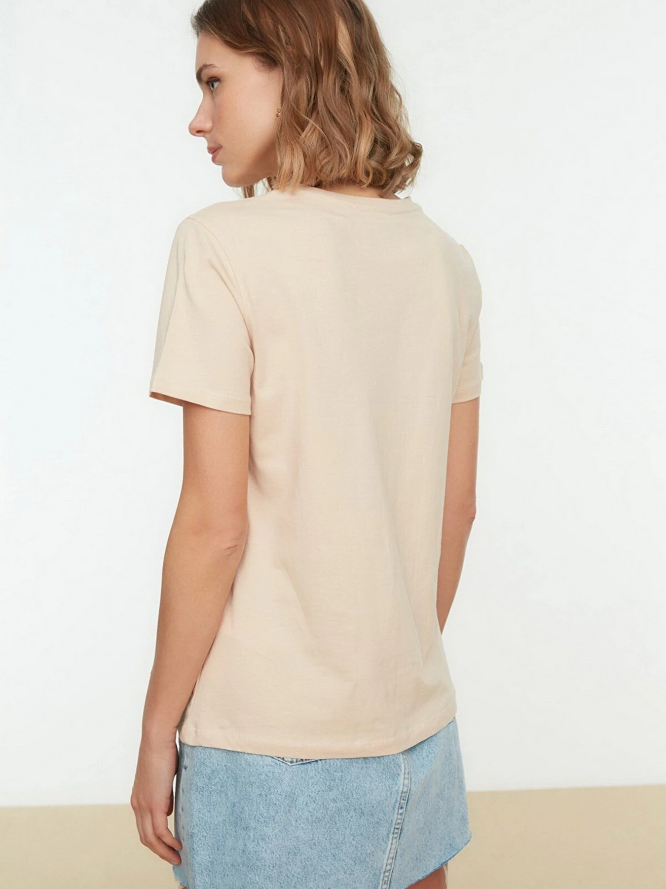 Футболки и поло Trendyol модель TWOSS20TS0141/Kahverengi-Bej Футболки и поло Trendyol модель TWOSS20TS0141/Kahverengi-Bej Фото