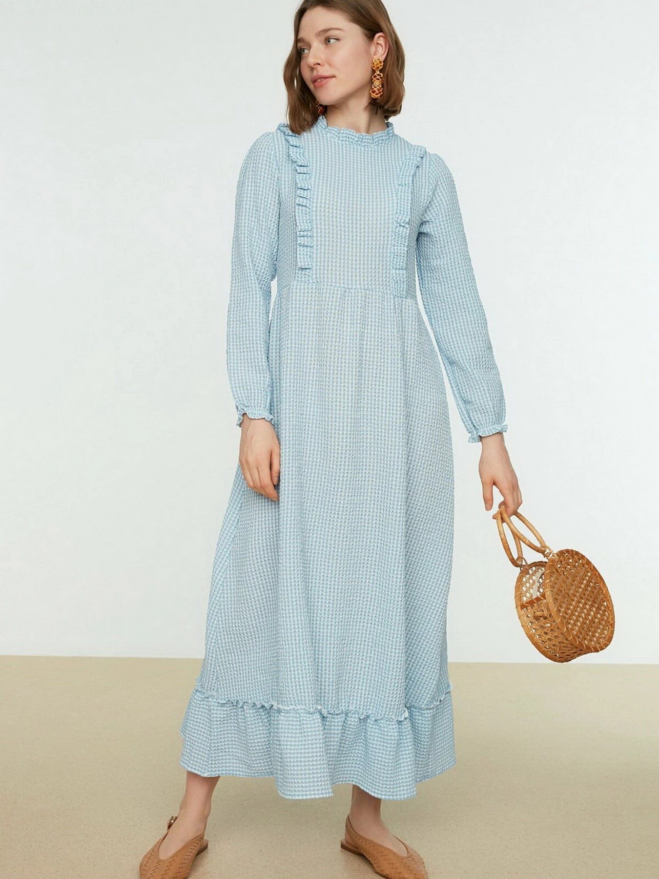 Платья Trendyol модель TCTSS21EB0028/Mavi Платья Trendyol модель TCTSS21EB0028/Mavi Фото