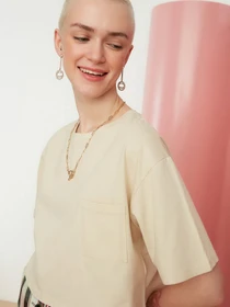 Футболки и поло Trendyol модель TWOSS22TS0690/Acik Bej Фото