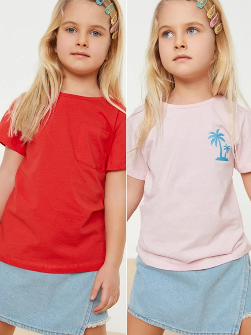 Футболки и поло Trendyol модель TKDSS22TS0673/Kirmizi-Pembe Фото