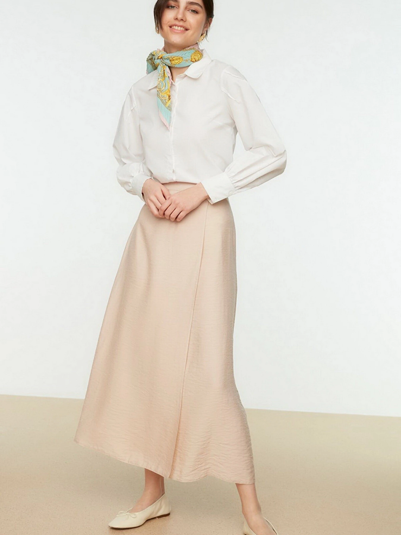 Юбки Trendyol модель TCTSS22EE0009/Bej Фото