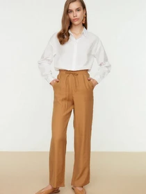 Брюки Trendyol модель TCTSS22PL0051/Camel Фото