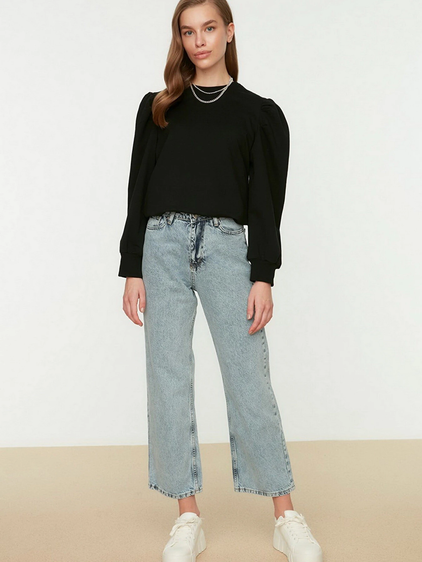 Джинси Trendyol Wide Leg модель TCTSS22JE0045/Mavi Джинси Trendyol Wide Leg модель TCTSS22JE0045/Mavi Фото