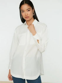 Рубашки Trendyol модель TCTSS22GO0102/Ekru Фото