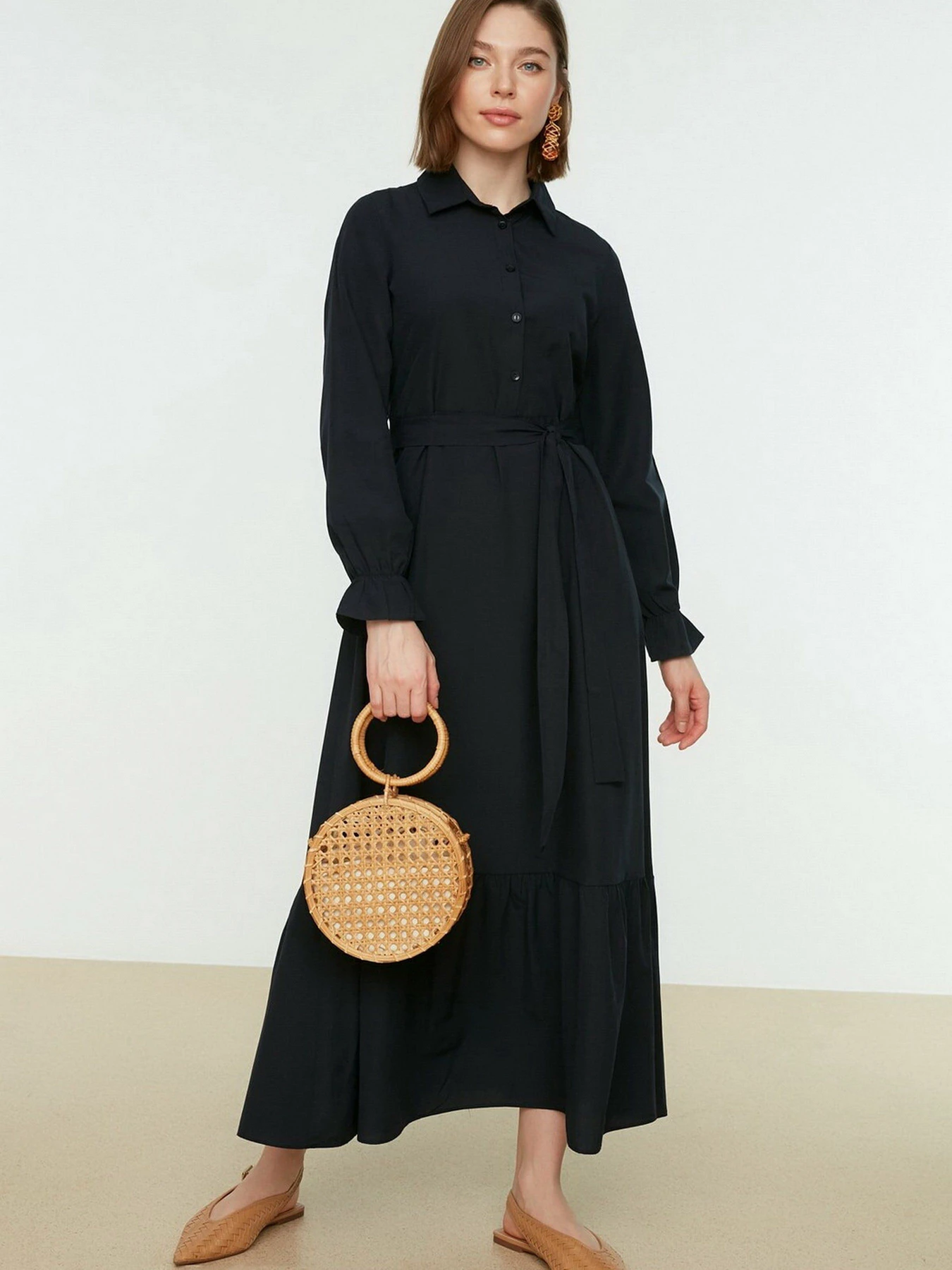 Платья Trendyol модель TCTSS22EB0099/Lacivert Платья Trendyol модель TCTSS22EB0099/Lacivert Фото