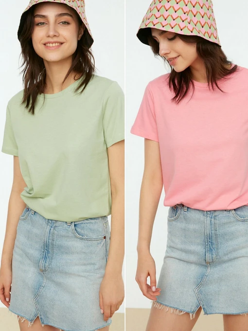 Футболки и поло Trendyol модель TWOSS20TS0141/Pembe-Mint Фото