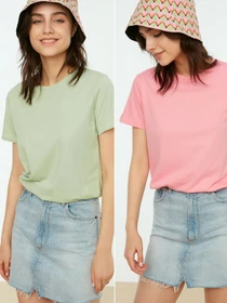 Футболки и поло Trendyol модель TWOSS20TS0141/Pembe-Mint Фото