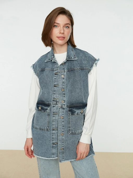 Свитры и кардиганы Trendyol модель TCTSS22YE0031/Indigo Фото