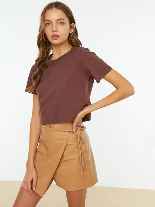 Футболки и поло Trendyol модель TWOSS20TS0135/Kahverengi Фото